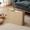 AELS Woven Natural Fibre Magazine Holder, Magazine Rack Floor, Hand-woven