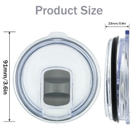 GRSECPO 3-Pack Yeti Tumbler Lids-Leak-Proof Magnetic Slider Replacement Covers for 30 oz/32 oz Ramblers, 14 oz Mugs & 35 oz Straw Cups