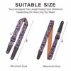 Nefelibata Guitar Strap, Cotton Print Guitar Straps with Head Cowhide