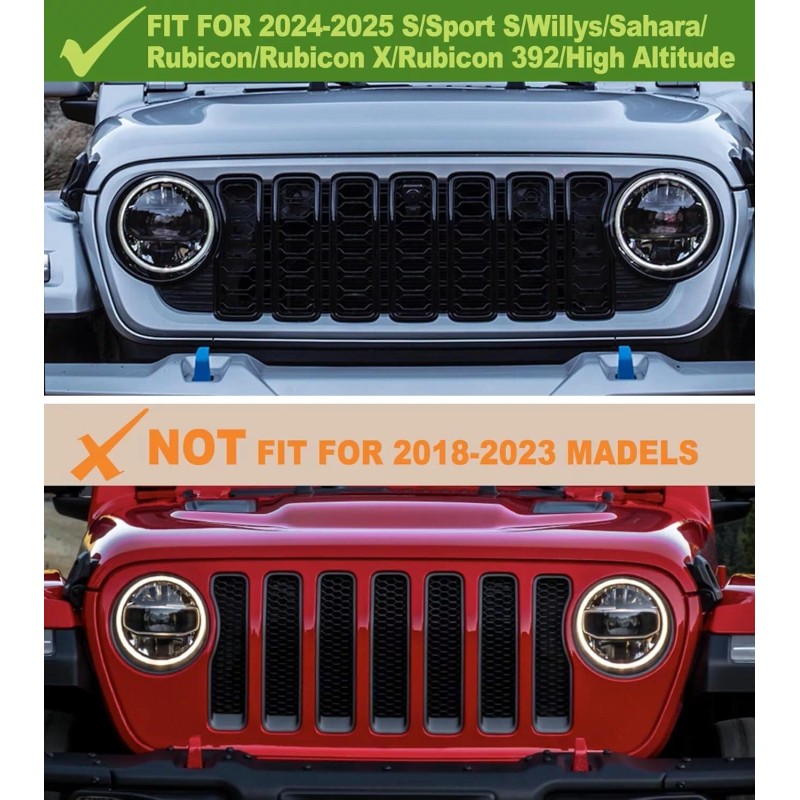 Sidi Grill Lights for 2024 Jeep Wrangler JL JLU Grill