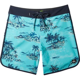 Quiksilver Men's Standard Surfsilk Scallop 19 Boardshort Swim Trunk, Capri