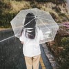 Folding Transparent Umbrella, Three Fold Umbrella Clear Folding Umbrella Portable