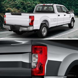 LSAILON Tail Light Fit For Ford For F-250 Super Duty 2020-2022 For Ford For F-350 Super Duty 2020-2022 For Ford For F-450 2020-2022 Chrome Housing Red Lens Passenger Side LC3Z13404C FO2801278