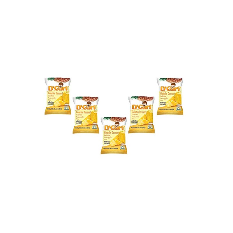 D'Gari Gelatin Dessert Piniapple- Dgari Pina oz- 5 pack (PINEAPPLE)