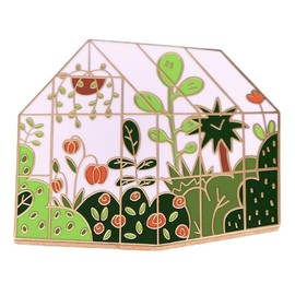 Sunshine Greenhouse Flower House Enamel Lapel Pin Garden Plant Greenhouse And Flower Shed Badge Brooch Accessories For Plant Enthusiast