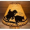 Unbranded Rustic Oiled Kraft Lamp Shade with Cowboy Design -