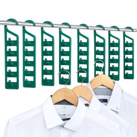 CraftyCrocodile Space Saving Clothes Hangers - 8 in Pack, Heavy Duty Plastic, Multipurpose Closet Hangers Space Savers for Jeans, Pants, Shirts, Sweaters - Essential Organizer