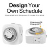 24 Hour Indoor Mechanical Timer with 2 Ground 3 Plug