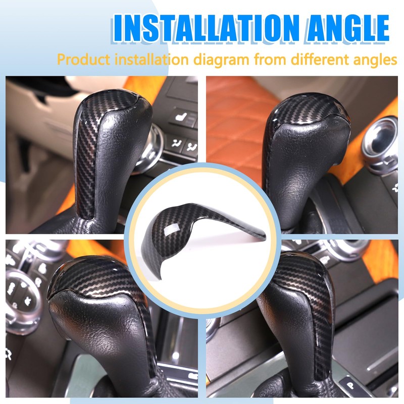 YANER Fit Gear Knob Cover, ABS Gear Lever Cover for