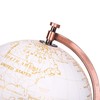 TOPGLOBE 20cm Globe Golden and White Colour Metallic - Wedding