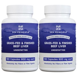 Zen Principle Ultra-Pure Desiccated Beef Liver Healthcare Vitamin - Specification: Beef Liver Capsules 2-Bottles (360 Capsules)