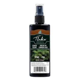 Tink's Pine Power Cover Natural Odor Eliminator and Human Scent Blocker, Easy Application for Hunting Gear, Clothes, or Boots, 4 Oz Spray Bottle,