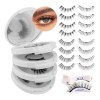 4 Pares Pestañas Postizas Magnéticas Kit Con Clip 3d De