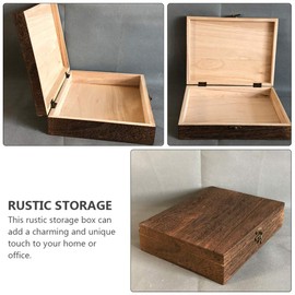 Housoutil Memory Box for Keepsakes, Wooden Storage Box Wood Decorative Storage Box with Lid