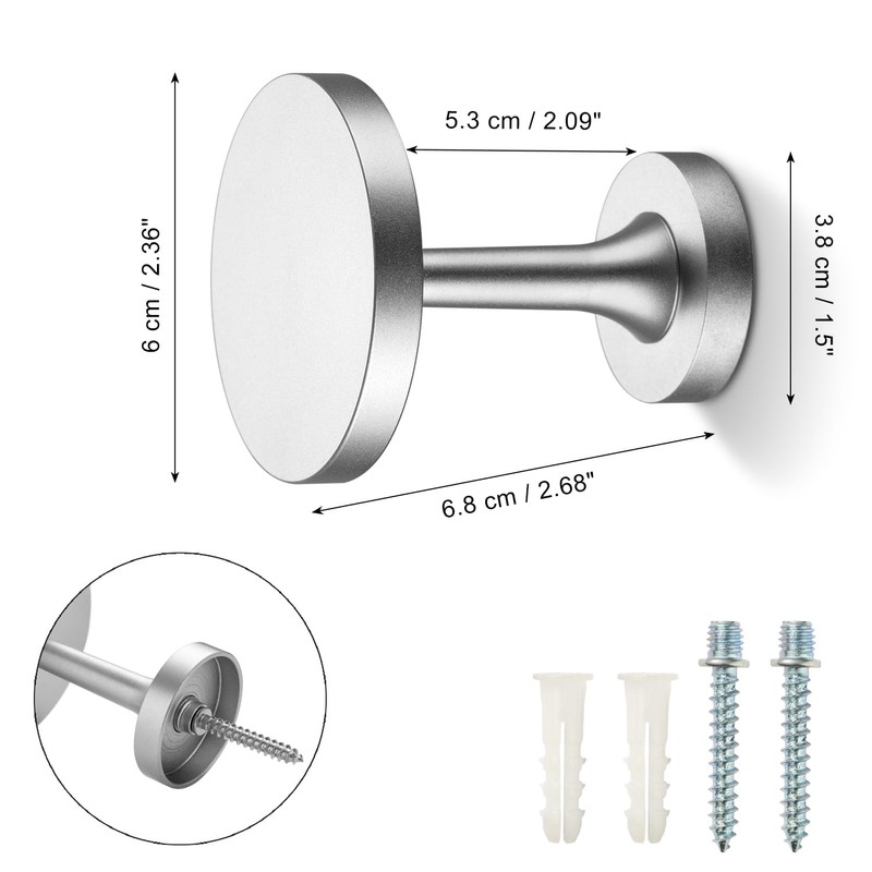 Small Curtain Holdbacks - 2 Pack, Silver Curtain Tiebacks Wall