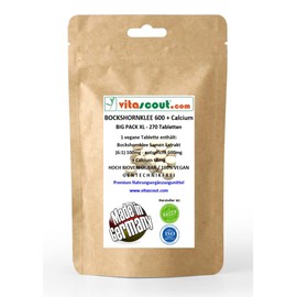 Fenugreek Extract 600 Activated + Calcium - 270 Vegan Tablets (Extract 100 mg 6:1) Equivalent to 600 mg Powder Per Tablet + Calcium 66 mg - Made in Germany