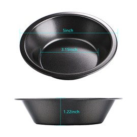 doesnotapply 6 Pack Mini  Pie Dishes Quiche Pie Tart Tins Individual Round Pie Tins Non-Stick Coating Quiche Baking Moulds for Baking (12.7x8x3cm)