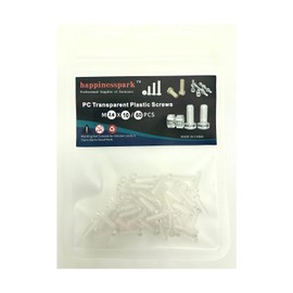 happinesspark PC (Polycarbonate) Acrylic Plastic Transparent Metric Phillips Pan Head Screws M2.6x10 60PCS