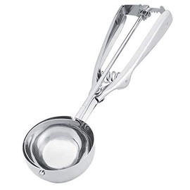 Cuchara para helado de acero inoxidable Cuchara para galletas con mango antideslizante profesional Cuchara para helado Cuchara para cupcakes con gatillo (6 CM)