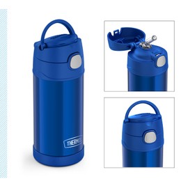Thermos 4030.401.035 Funtainer vacuum flask, insulated bottle, 355 ml, made of stainless steel, blue, dimensions: 7.6 x 17.7 cm