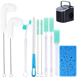 Ice Machine Cleaner Brush Sets,10 Pcs Ice Maker Cleaner Tools with Crevice Cleaning Brush and Scrub Sponge, Small Cleaning Brush Tight Spaces