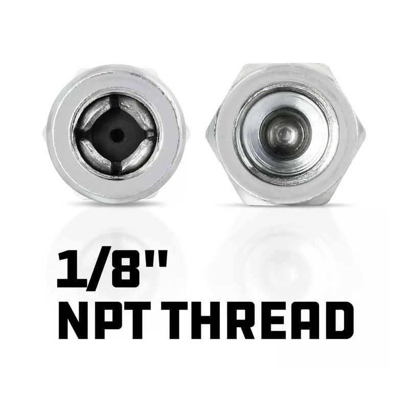 Heavy Duty 1/8 In. Npt Grease Gun Coupler Flat Nozzles