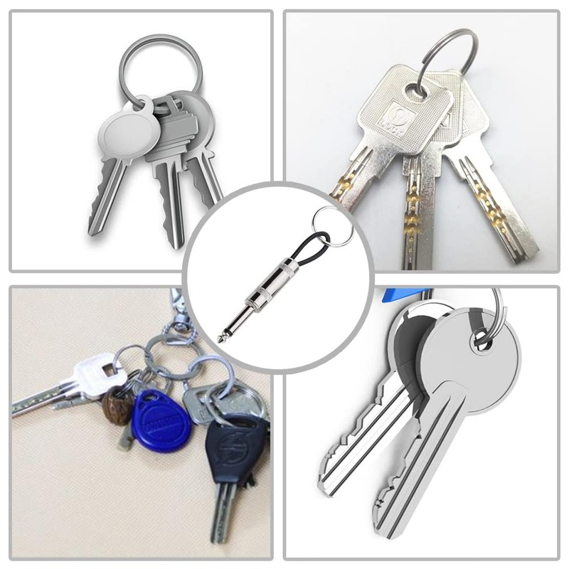 Juliyeh 5 Pcs Guitar Plug Keychains Wall Mounted Marshall Key