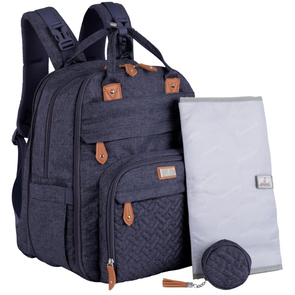 BabbleRoo Extra Large Diaper Bag Backpack, Expandable Baby Bag with