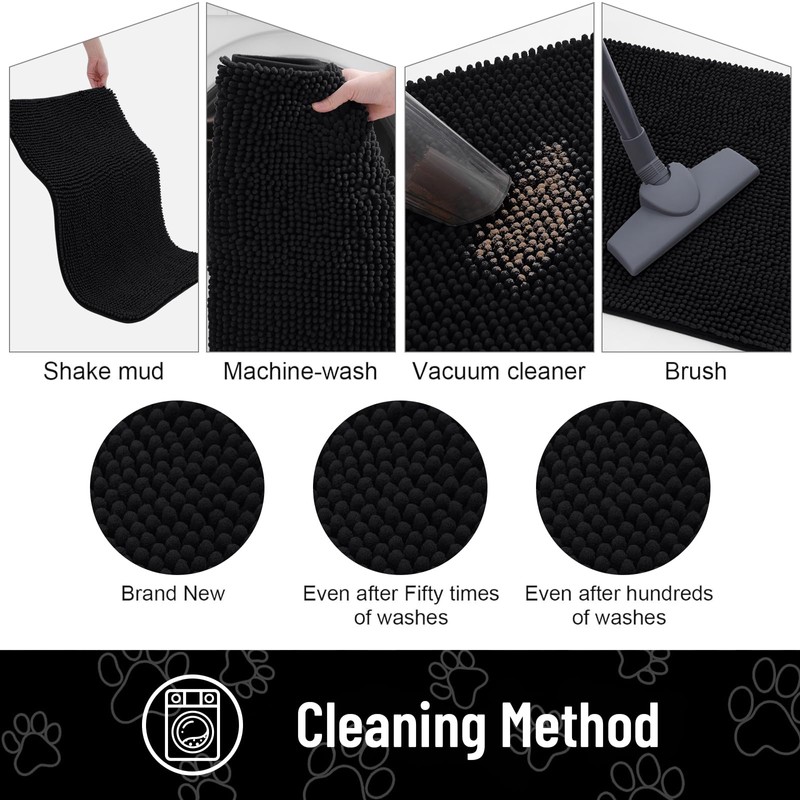 OLANLY Indoor Door Mat, 24"x16" Non-Slip Absorbent, Mud Mat for