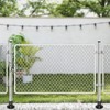 Insaga Chain Link Fence Post 2'' Floor Flange Base, Heavy