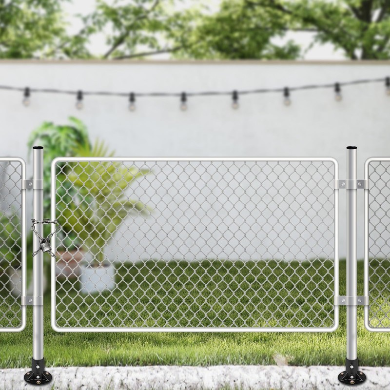Insaga Chain Link Fence Post 2'' Floor Flange Base, Heavy