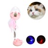 ABS LED Lighting Swing Spring Feather Leak Food Pet Toy