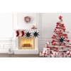 Sunbeauty Paper Star Decorations, Set of 3, Foldable Stars, Christmas