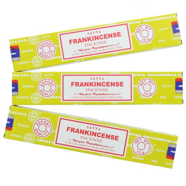 Satya Nag Champa Frankincense Incense Sticks - 3 Packs