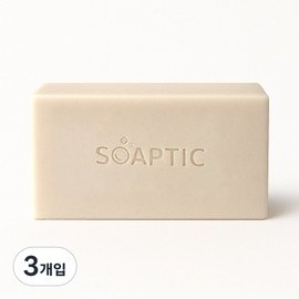 Soaptic Natural Soap Moisturizing Skin Tone Soothing Cleansing, 105g, 3 Pieces / 솝틱 천연비누 보습 피부톤 수딩 클렌징, 105g, 3개입