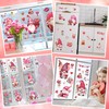 Valentine's Day Window Clings 12 Sheets, Happy Valentine's Day Gnome