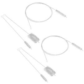 Lurrose 6 Stück Flexible Nylon und Edelstahl Reinigungsbürsten Flaschen und Reagenzglasbürste mit Langem Griff Multifunktional für Haushalt Tassen und Wasserkocher