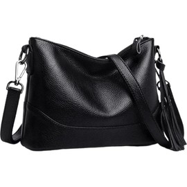 [エンプティオ] ショルダー バッグ フェミニン 斜めがけ きれいめ かわいい かばん 肩掛け オシャレ レディース レザー 2way カジュアル 普段使い 可愛い 旅行 コンパクト ポケット 韓国 大人 ストリート レトロ 社会人 プレゼント 上品 綺麗め カジュアルバッグ 小さい ミニ アクティブ 散歩 クラシック デート 綺麗 フォーマル シンプル 収納 入学式 アウトドア (ブラック)