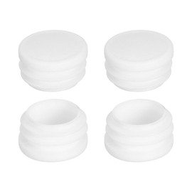 uxcell 1-3/16"(30mm) Round Plastic Plug, 4 Pcs White Pipe Tubing End Cap Plastic Plug Cap Insert Glide Insert for Metal Tubing Fence Table Chairs Furniture