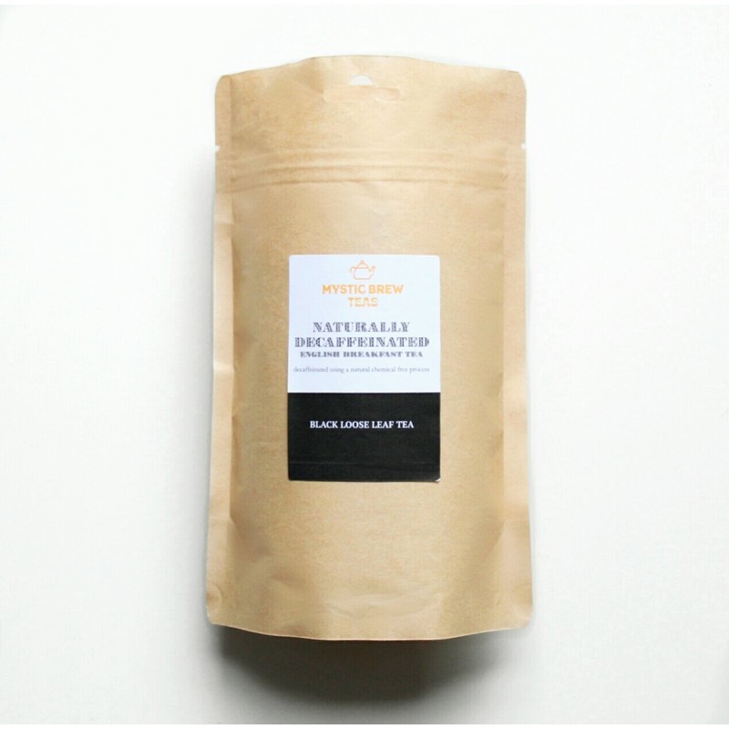 Mystic Brew Teas Naturally Decaffeinated English Breakfast Loose Leaf Tea