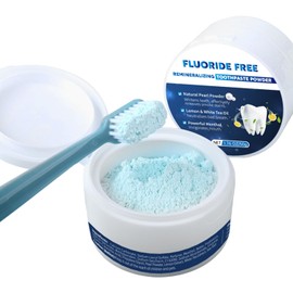 Remineralisierendes Zahnpulver, ohne Fluorid, ätherische Öle aus Zitrone und Minze, 50 g