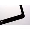 1pcs Black Cross of Nails Pattern License Plate Frames -