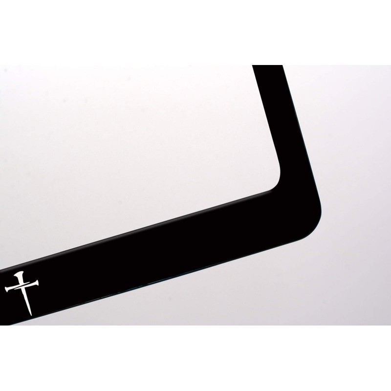 1pcs Black Cross of Nails Pattern License Plate Frames -