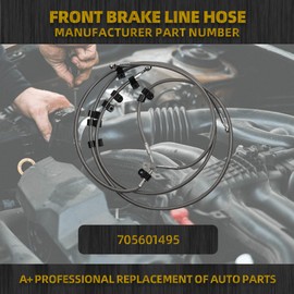 Dasbecan Front Flexible Brake Line Hose 72" Compatible with Can-Am Maverick X3 Turbo 2017 2018 2019 2020 2021 2022 2023 Replaces 705601495