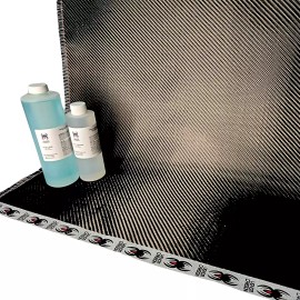 Venom Carbon 24" x 5FT Twill Weave Carbon Fiber Fabric Cloth Resin Kit