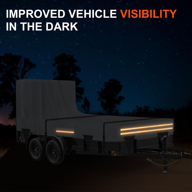 6 x 10 All-Weather Protection Utility Trailer Cover, Light Gray