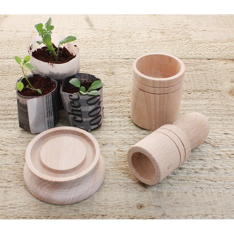 Greena® Seedling Paper Potter - Makes 2 Sized Paper Pots!