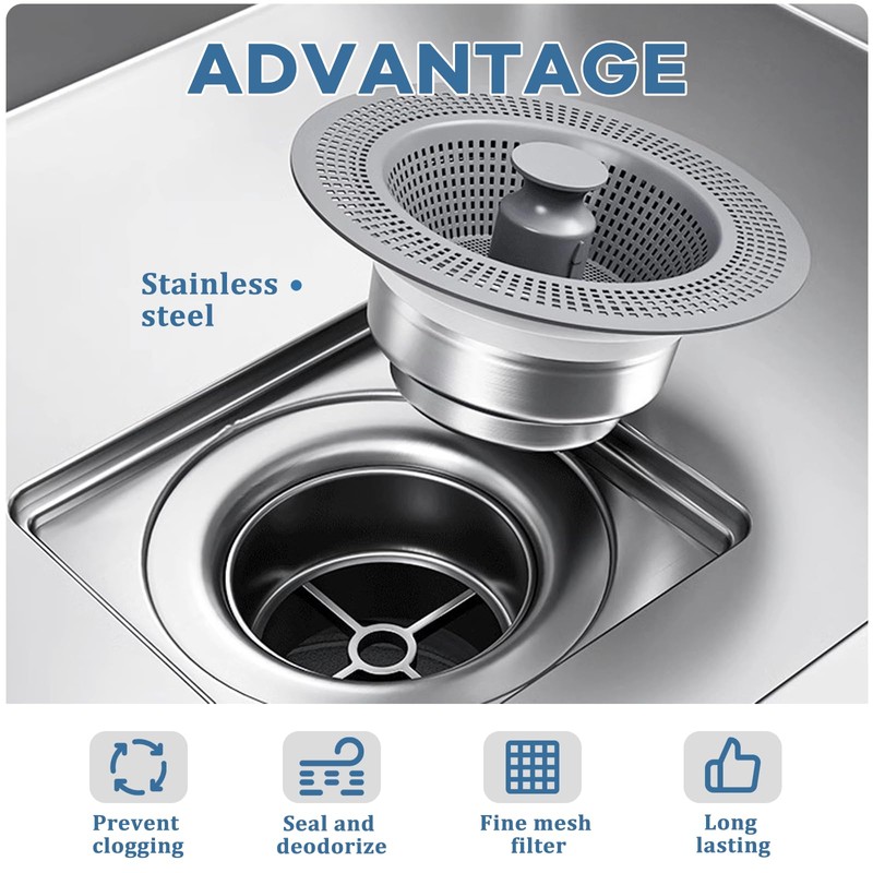 Drain Strainer for Sink Strainer Kitchen Sink Stainless Steel Kitchen