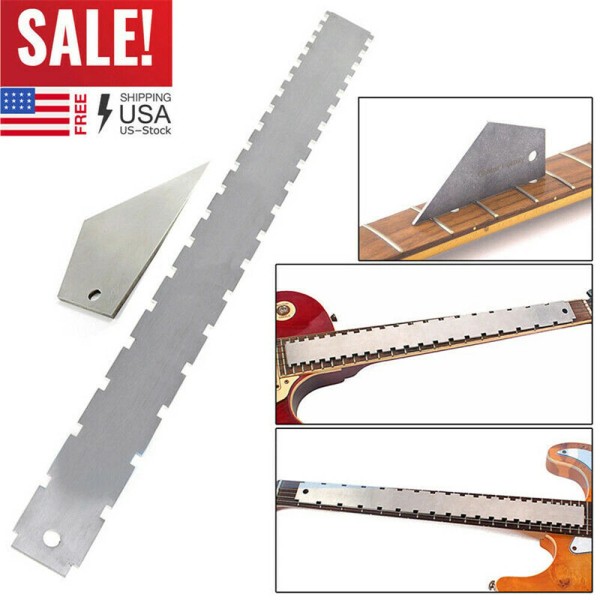 Unbranded 2PC Pro Designed Guitar Neck Notched Straight Edge And
