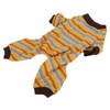 Striped Dog Pajamas Soft Stretchy Warm 4 Legged Puppy Jumpsuit